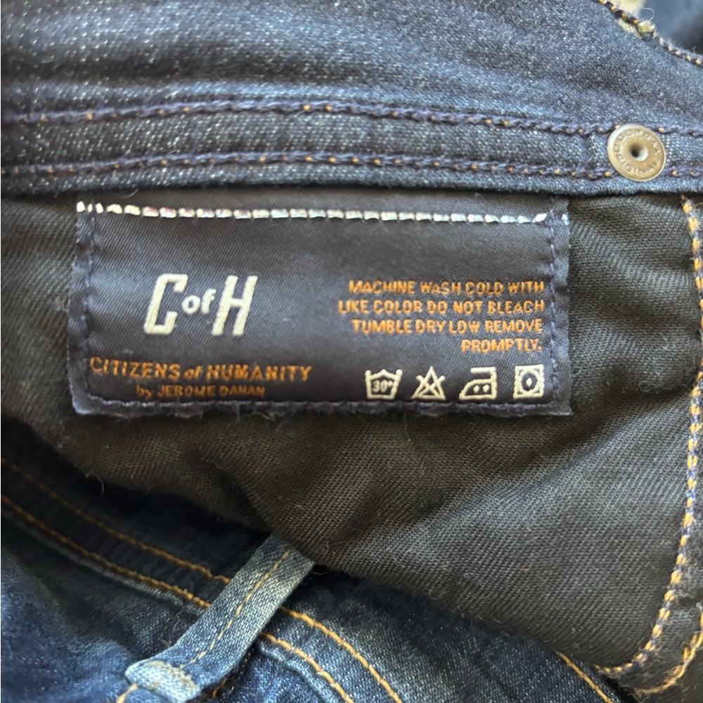 Citizens of Humanity Dani Straight Leg Jeans Women’s Size 24 Dark Wash Mid Rise - Picture 12 of 16